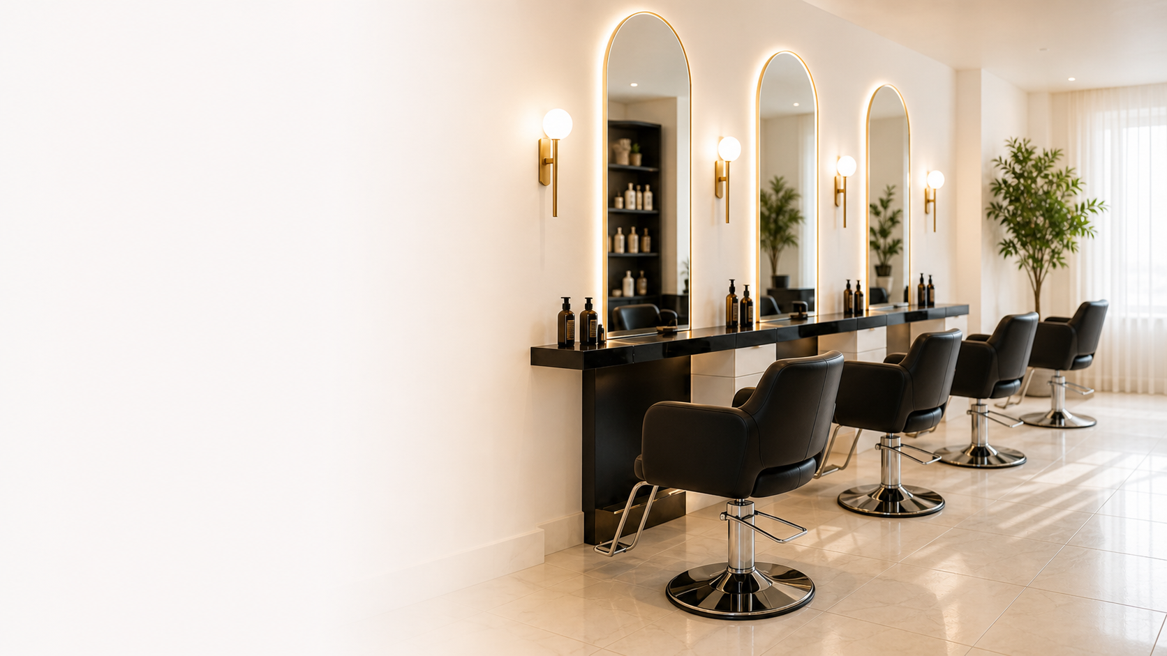San Jose salon mirrors and styling stations